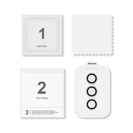 Crong Lens Ring - Tempered Glass for the camera lens Samsung Galaxy S24 (clear)