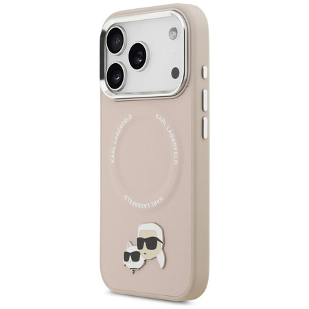 Karl Lagerfeld Karl & Choupette Pins MagSafe - Hülle für iPhone 17 Pro (rosa)