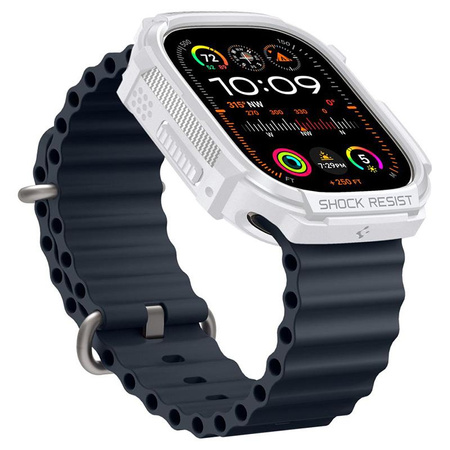 Spigen Rugged Armor - Pouzdro pro Apple Watch Ultra 1/2 49 mm (Bílé)