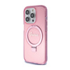 Guess Ring Stand Script Glitter MagSafe - iPhone 15 Pro Case (rose)