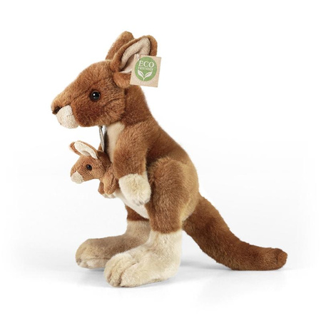 Rappa - Plyšový realistický maskot Klokánek s mládětem 27 cm Ekologicky šetrný