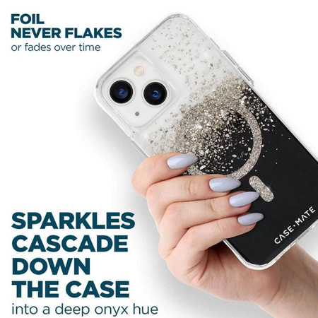 Case-Mate Karat MagSafe - iPhone 14 Hülle mit Onyx verziert (Onyx)