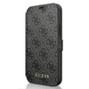 Collection Guess Booktype 4G Charms - Étui pour iPhone 12 mini avec fentes pour cartes (gris)