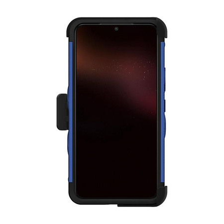 ZIZO BOLT Serie - Samsung Galaxy S22 gepanzerte Hülle mit 9H Glas für Bildschirm + Halterung mit Ständer (blau)