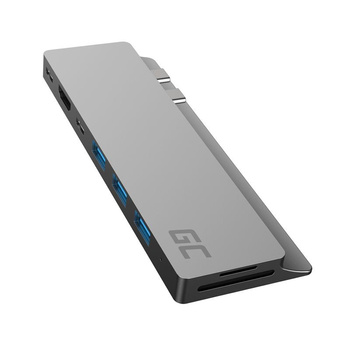 Green Cell Connect60 - Adaptateur HUB 8in1 (Thunderbolt 3, USB-C, HDMI, 3x USB) 3.0)