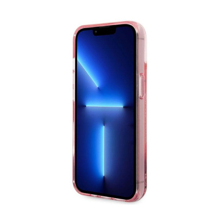 Karl Lagerfeld Liquid Glitter NFT Choupette Head - Hülle für iPhone 14 Plus (Pink)