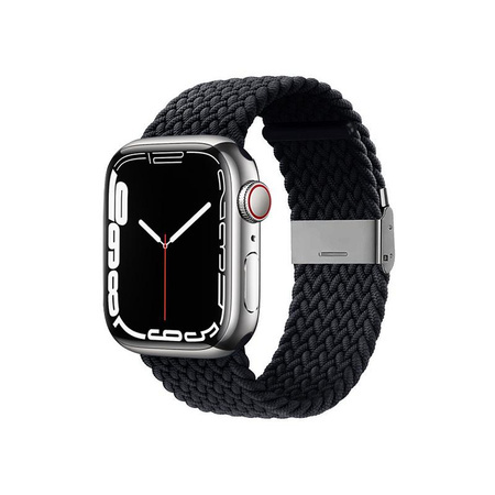 Crong Wave Band - Geflochtenes Armband für Apple Watch 44/45/46/49 mm (graphit)