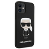 Karl Lagerfeld Fullbody Silicone Iconic - pouzdro pro iPhone 12 Mini (černé)