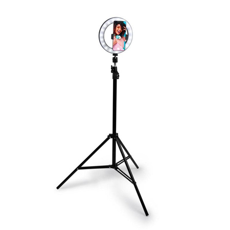 Grundig - LED-Ringlicht mit Stativ für Fotos, Selfie, Make-up