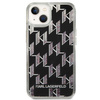 Karl Lagerfeld Monogram Liquid Glitter - Hülle für iPhone 14 Plus (Schwarz)