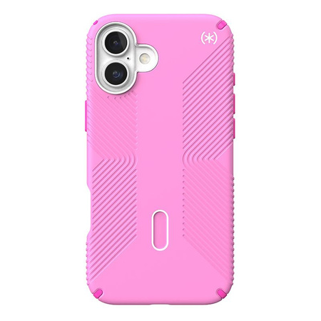 Speck Presidio2 Grip ClickLock & MagSafe - Coque pour iPhone 16 Plus (True Pink / Shocking Pink / White)