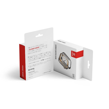 Crong Hybrid óratok - Üvegtok Apple Watch 41mm-hez (Starlight)