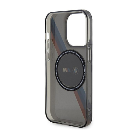 BMW Tricolor Stripes MagSafe - iPhone 14 Pro Case (Gray)