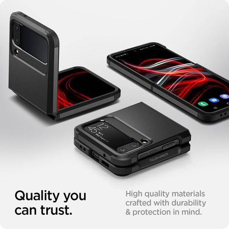 Spigen Tough Armor - Gehäuse für Samsung Galaxy Z Flip 4 (Schwarz)