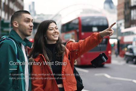 Just Mobile ShutterGrip - Support photo Bluetooth avec déclencheur pour iOS/Android (Or)