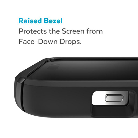 Speck Presidio2 Pro - Antibakterielles Gehäuse für iPhone 14 Pro Max (Schwarz / Schwarz / Weiß)