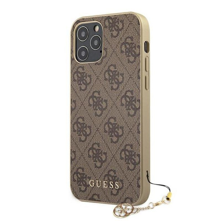 Kolekce Guess 4G Charms - pouzdro pro iPhone 12 Pro Max (hnědé)