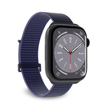 PURO Nylon Sport - Armband für Apple Watch 44/45/46/49 mm (Marineblau)