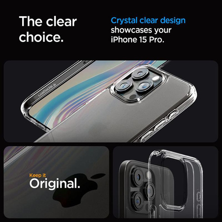 Spigen Ultra Hybrid - tok iPhone 15 Pro készülékhez (Frost Clear)