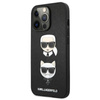 Karl Lagerfeld Saffiano Karl & Choupette Embossed Heads - Coque iPhone 13 Pro Max (noir)
