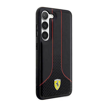 Ferrari Perforated 296P Collection - pouzdro pro Samsung Galaxy S23 (černé)