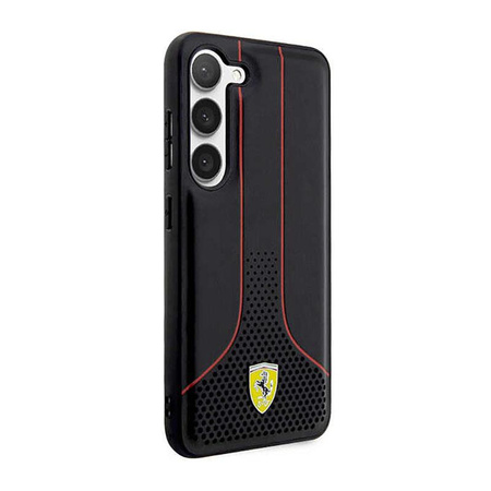 Ferrari perforált 296P kollekció - Samsung Galaxy S23 tok (fekete)