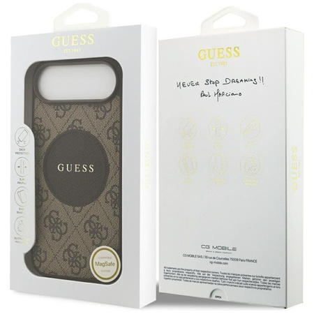 Guess 4G Circle Classic Logo MagSafe – Hülle iPhone Air (Braun)