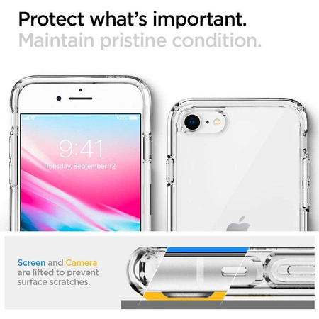 Spigen Ultra Hybrid - Hülle für iPhone SE 2022 / SE 2020 / 8 / 7 (Transparent)