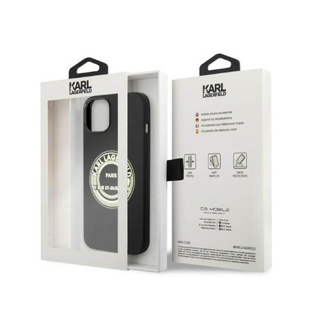 Karl Lagerfeld Silikon RSG - iPhone 14 Tasche (schwarz)