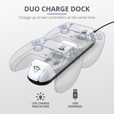 Trust GXT250 - Charger for 2 PS5 pads