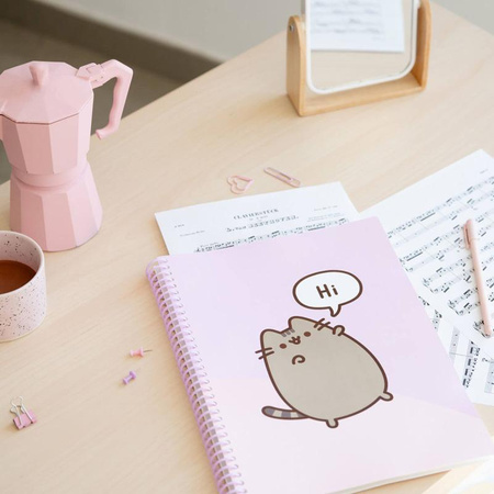 Pusheen - Raccoglitore A4 con elastico + 30 tasche trasparenti