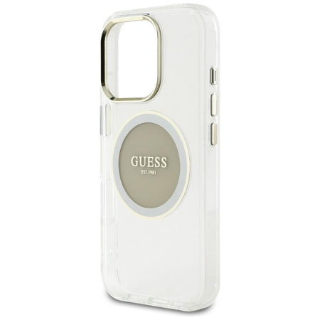 Guess IML Metal Colored Circle Classic Logo MagSafe - Case for iPhone 16 Pro (gray)