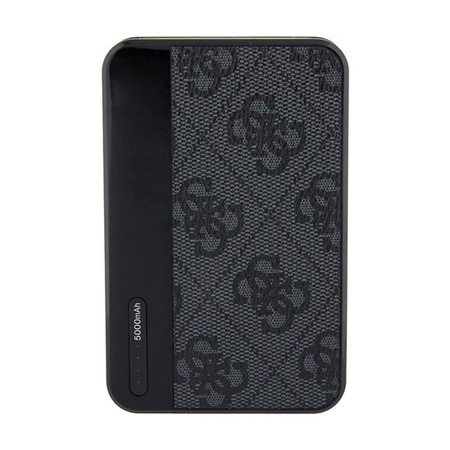 Guess 4G Leather Metal Logo - Power Bank 5000 mAh 15W (black)