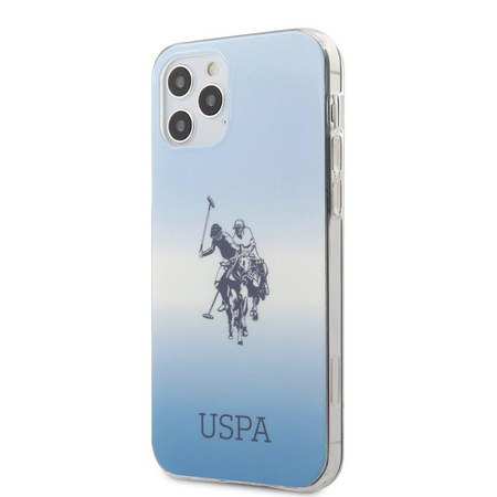 US Polo Assn Dh & Logo Gradient - Coque pour iPhone 12 / iPhone 12 Pro (bleu)