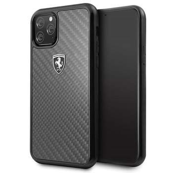 Ferrari Real Carbon Heritage - iPhone 11 Pro tok (fekete)