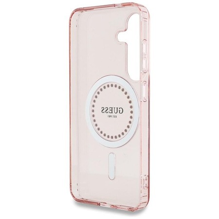 Guess Rhinestones Printed Classic Logo MagSafe - Case for Samsung Galaxy S25 (pink)