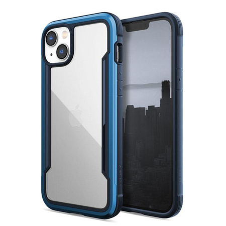 X-Doria Raptic Shield - Aluminiumgehäuse für iPhone 14 Plus (Falltest 3m) (Marineblau)