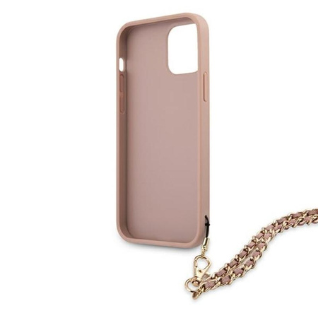 Guess Saffiano Chain - iPhone 12 Pro Max Case (pink)