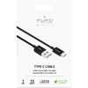 PURO White - Câble de connexion USB-A / USB-C 1 m (noir)