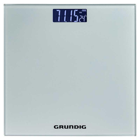 Grundig - Pèse-personne électronique, en verre, jusqu'à 180 kg (argent)