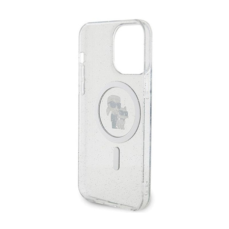 Karl Lagerfeld Karl & Choupette Glitter MagSafe - iPhone 14 Pro Max Tasche (Transparent)