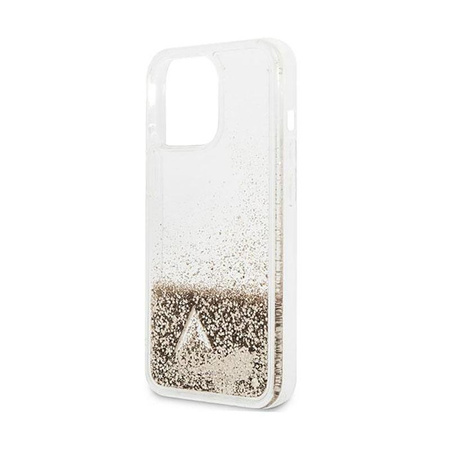 Guess Liquid Glitter Charms - iPhone 14 Pro Max Hülle (Gold)