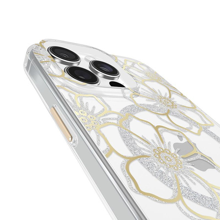 Case-Mate Floral Gems MagSafe - Hülle für iPhone 16 Pro Max (Gold)