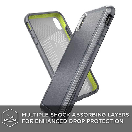 X-Doria Defense Ultra - Coque aluminium blindée pour iPhone Xs Max (Drop test 4m) (Gris)