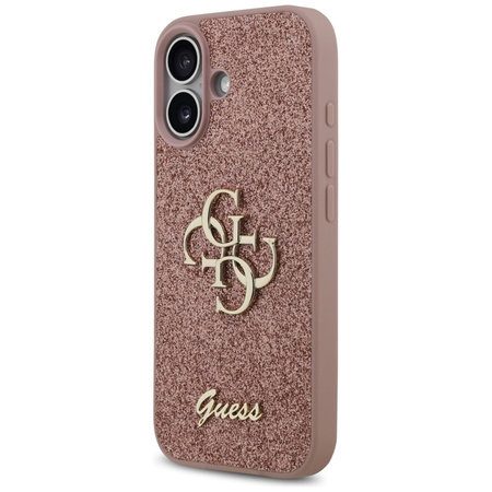 ETUI DO IPHONE 17 GUESS ORYGINALNE RÓŻOWE BROKATOWE ELEGANCKIE MODNE CASE