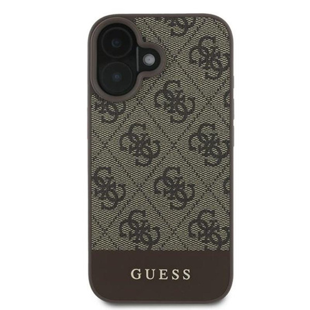 Guess 4G Bottom Stripe – Hülle für iPhone 16 Plus (braun)