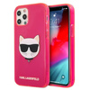 Karl Lagerfeld Choupette Head - Coque iPhone 12 Pro Max (Rose fluo)