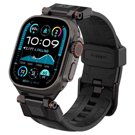 Spigen DuraPro Armor – Armband für Apple Watch 44/45/46/49 mm (Schwarze Edition)