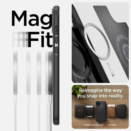 Spigen Mag Armor MagSafe - Hülle für iPhone 15 (Schwarz matt)