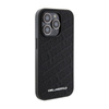 Karl Lagerfeld Quilted K Pattern - iPhone 15 Pro Case (Black)